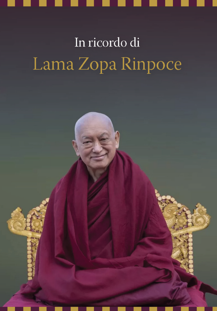 In ricordo di Lama Zopa Rinpoce